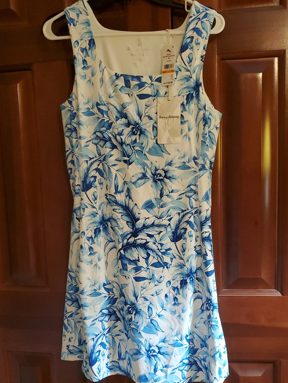 NWT Tommy Bahama Abby Fresco White and Blue Floral Dress